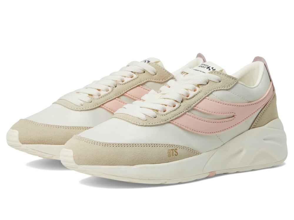Superga 4089 Sport TRAINING 9TS SLIM White /Pink / Beige Men 9 Women 10.5 M